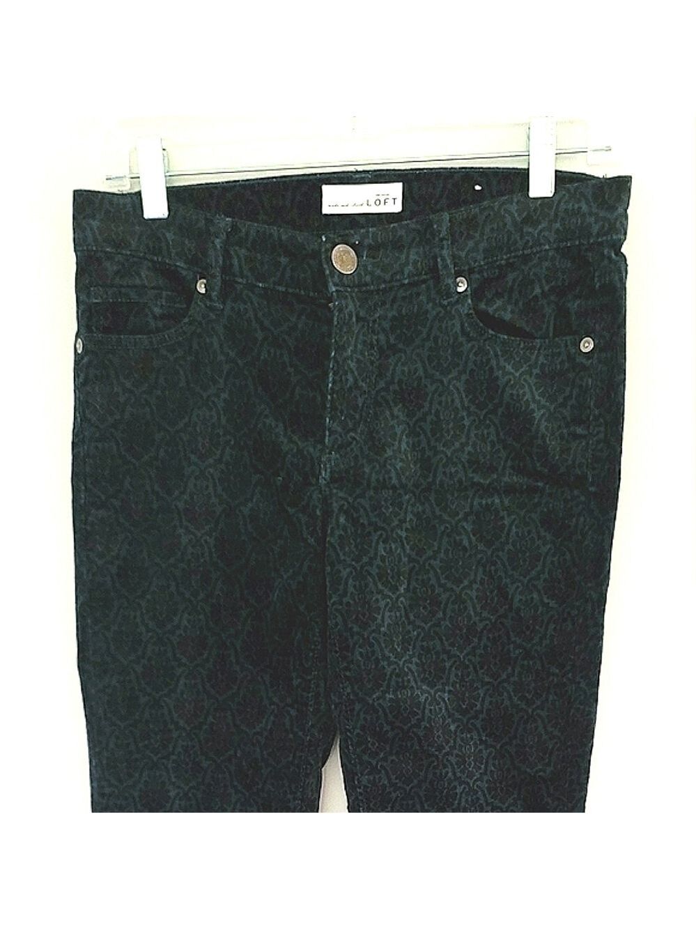 Ann Taylor LOFT Modern Skinny Floral Velvet Pants Size 26